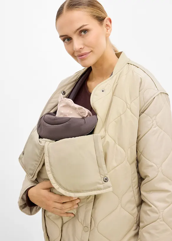Giacca trapuntata pr&eacute;maman 3 in 1 ultraleggera con inserto babywearing, bonprix
