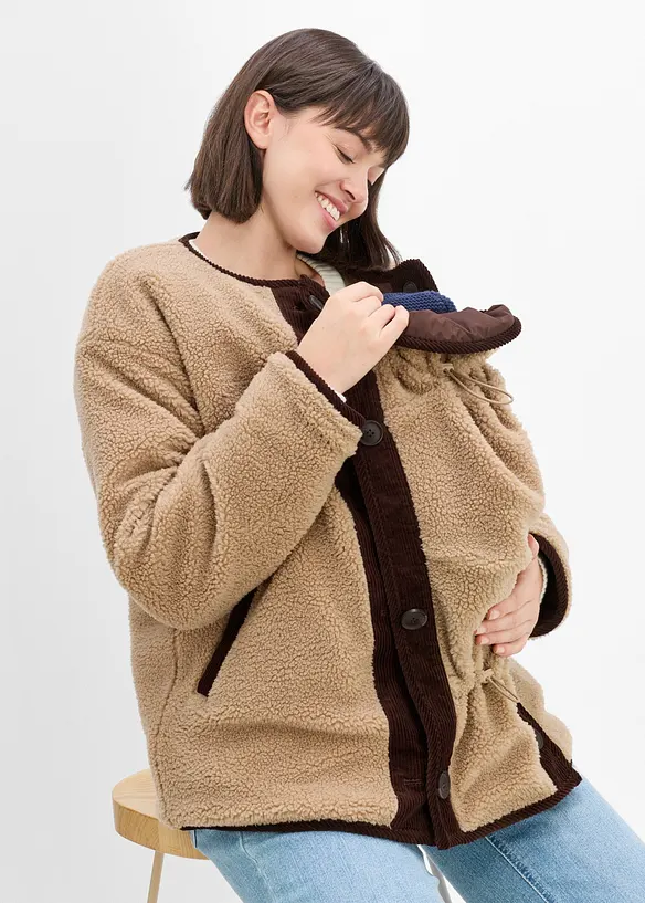 Giacca pr&eacute;maman dooble face 4 in 1 con inserto babywearing (set 2 pezzi), bonprix