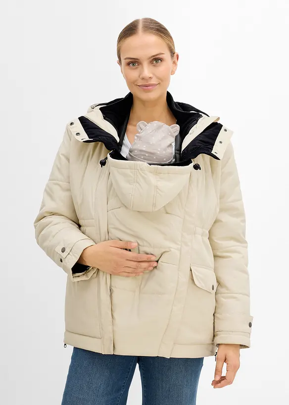 Giacca pr&eacute;maman 6 in 1 con inserto babywearing e giacca in pile staccabile, bonprix
