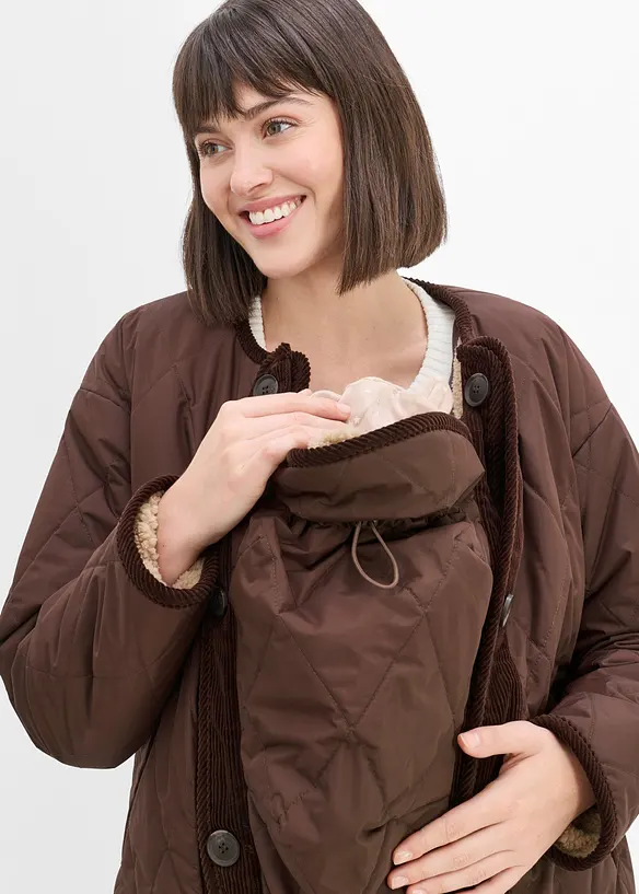 Giacca pr&eacute;maman dooble face 4 in 1 con inserto babywearing (set 2 pezzi), bonprix