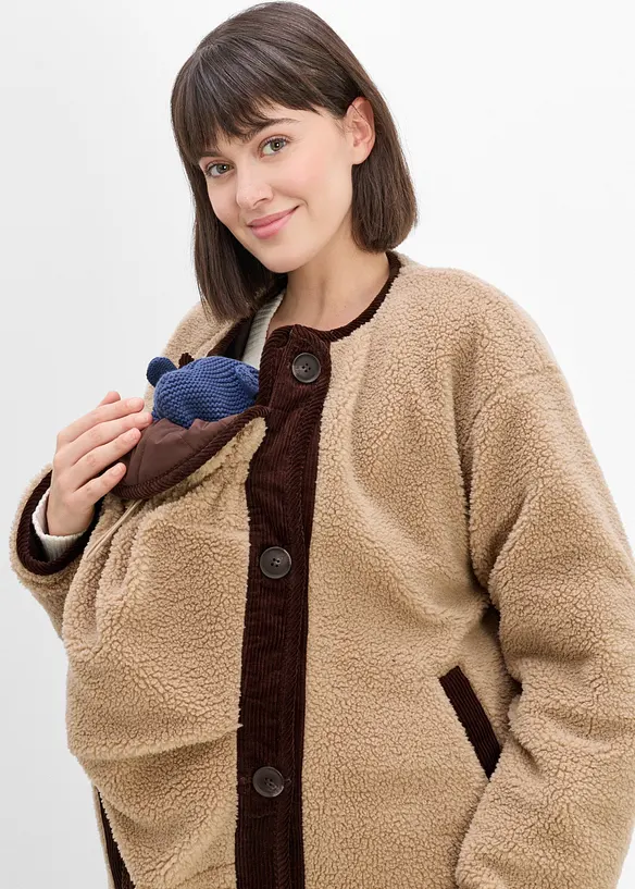 Giacca pr&eacute;maman dooble face 4 in 1 con inserto babywearing (set 2 pezzi), bonprix
