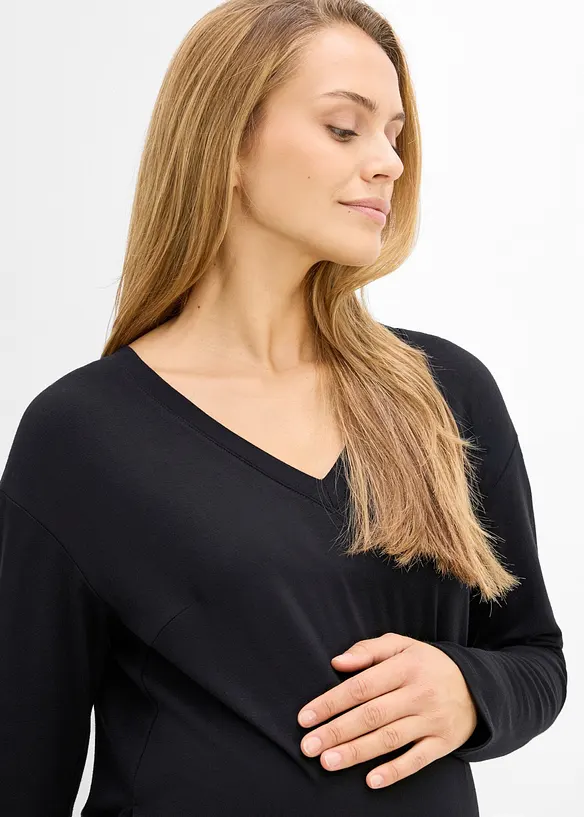 Maglia pr&eacute;maman / da allattamento 2 in 1 con pizzo, bonprix