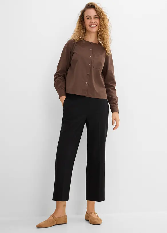 Pantaloni cropped in bengalina di misto viscosa, bonprix