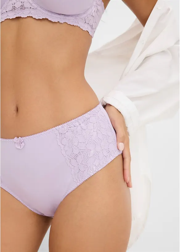 Slip alto con pizzo delicato (pacco da 2), bonprix