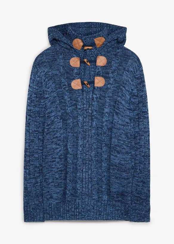 Maglione in filato grosso con cappuccio, regular fit, bonprix