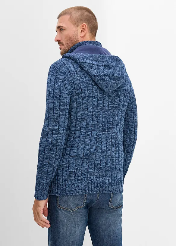 Maglione in filato grosso con cappuccio, regular fit, bonprix