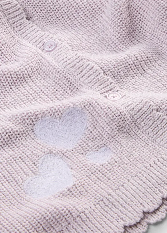 Cardigan in filato grosso di misto cotone, bonprix