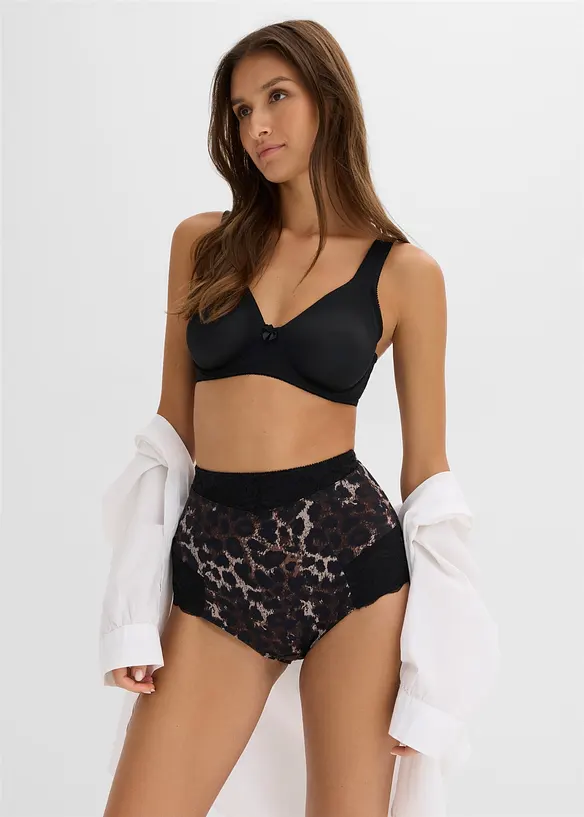 Culotte con pizzo ed effetto modellante medio, bonprix