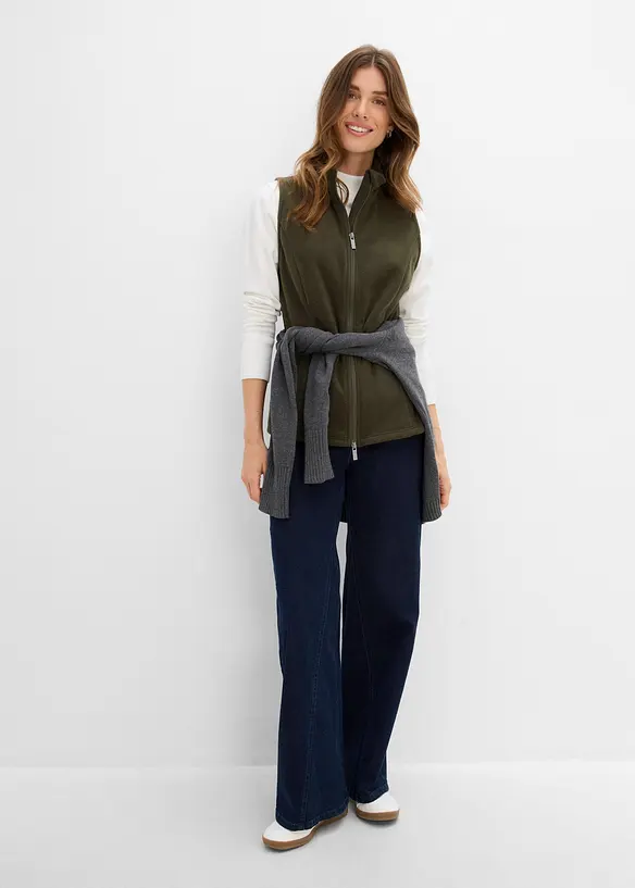 Gilet in pile con tasche, bonprix
