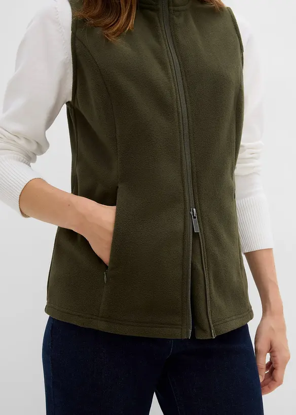 Gilet in pile con tasche, bonprix