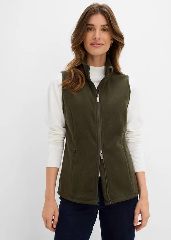 Gilet in pile con tasche, bonprix