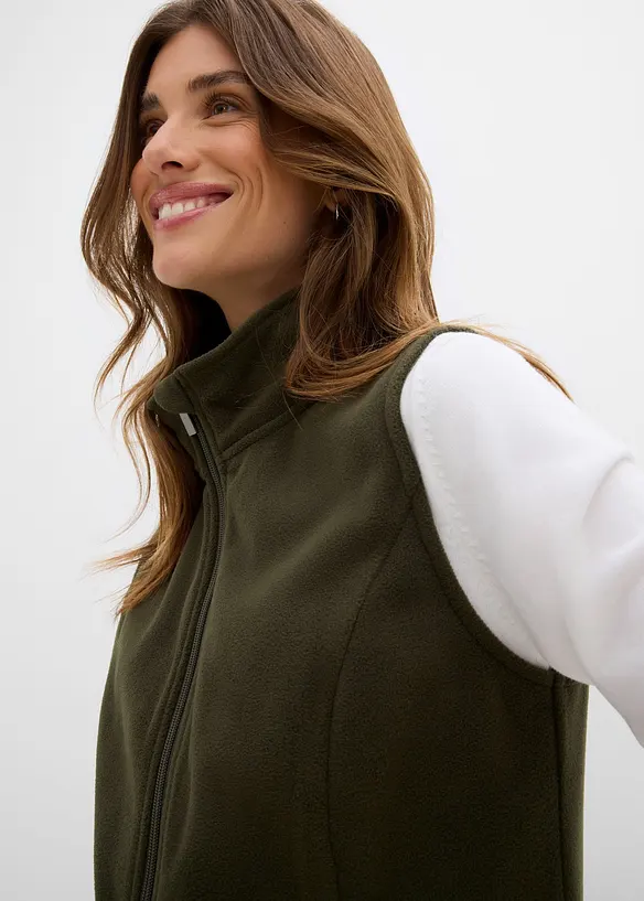 Gilet in pile con tasche, bonprix