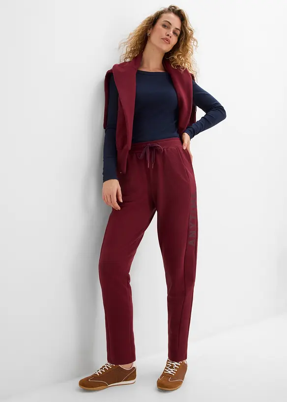 Pantaloni da jogging in misto cotone biologico elasticizzato, bonprix