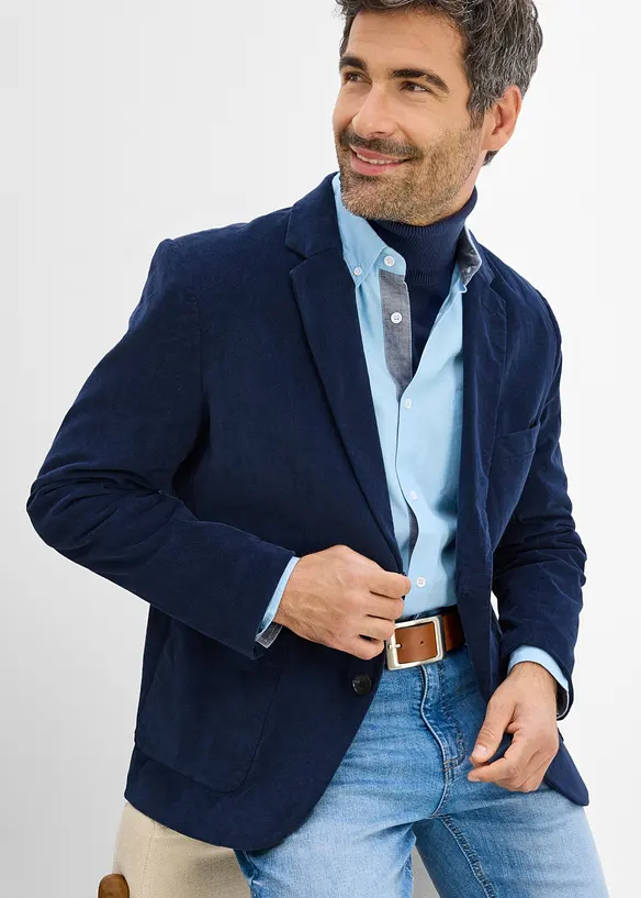 Giacca elegante in velluto a coste elasticizzato, regular fit, bonprix