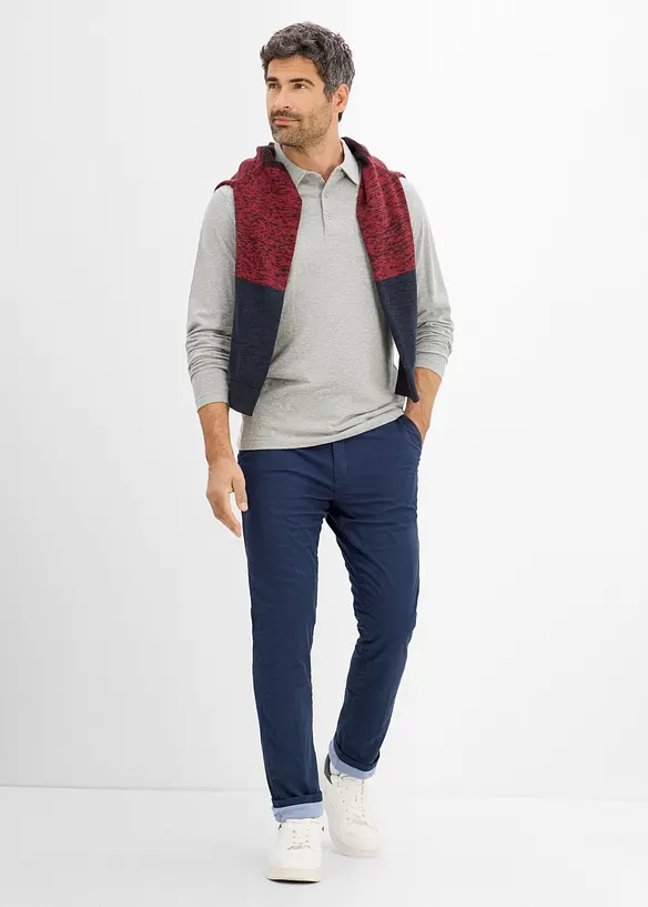 Pantaloni chino con vita regolabile e fodera termica, straight, bonprix