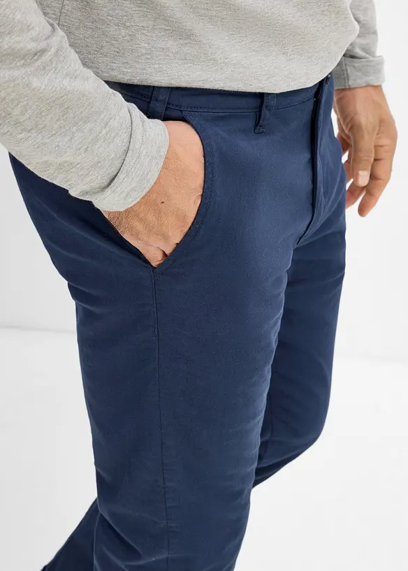 Pantaloni chino con vita regolabile e fodera termica, straight, bonprix