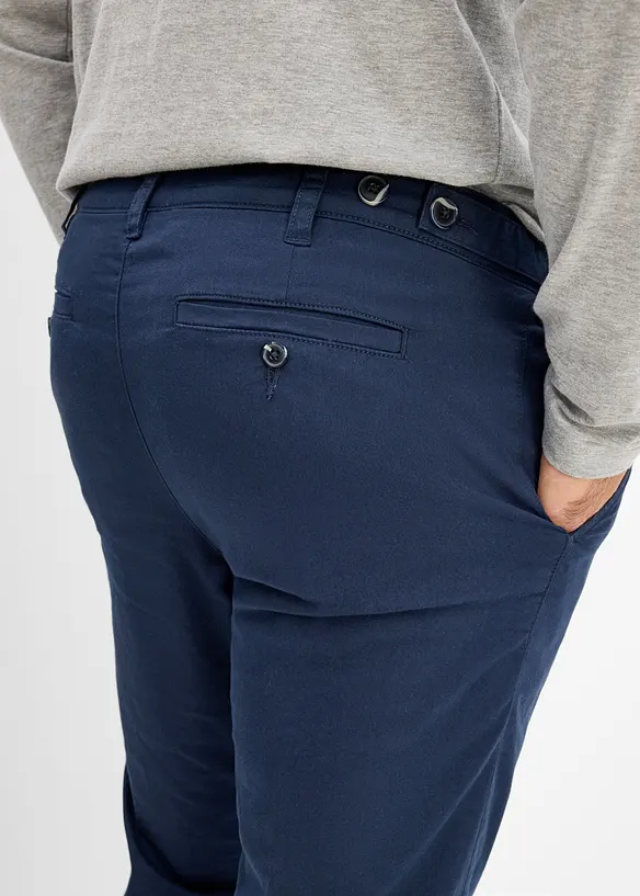 Pantaloni chino con vita regolabile e fodera termica, straight, bonprix