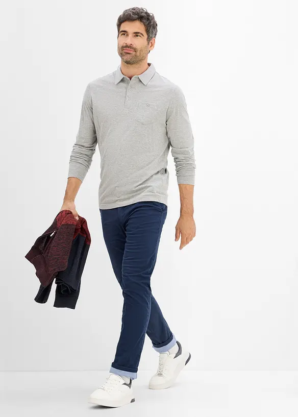 Pantaloni chino con vita regolabile e fodera termica, straight, bonprix