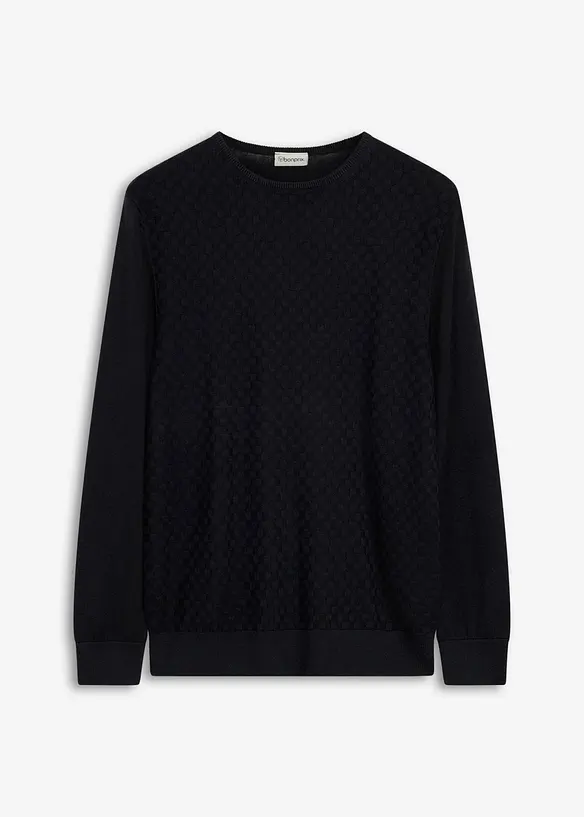 Maglione in filato fine con lana merino, bonprix