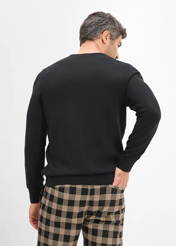 Maglione in filato fine con lana merino, bonprix