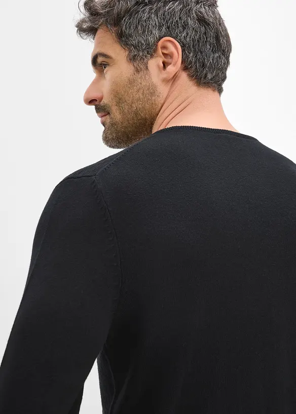 Maglione in filato fine con lana merino, bonprix