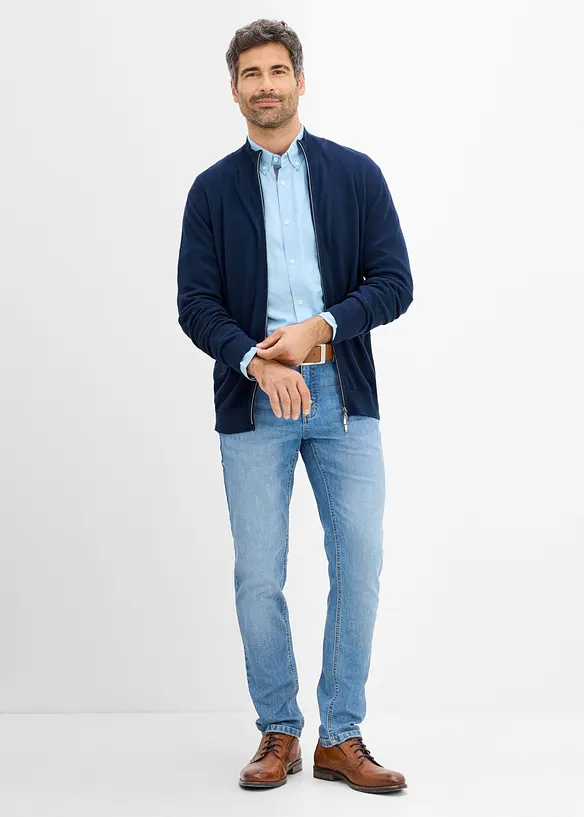 Cardigan in filato fine con pregiata lana merino, bonprix