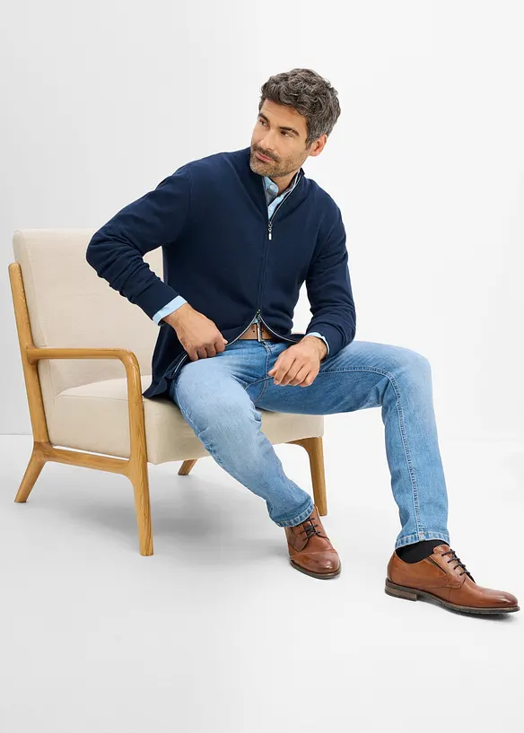 Cardigan in filato fine con pregiata lana merino, bonprix