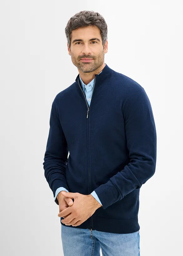 Cardigan in filato fine con pregiata lana merino, bonprix