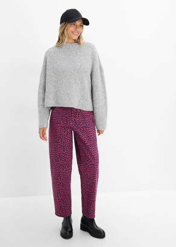 Pantaloni barrel in misto cotone, bonprix