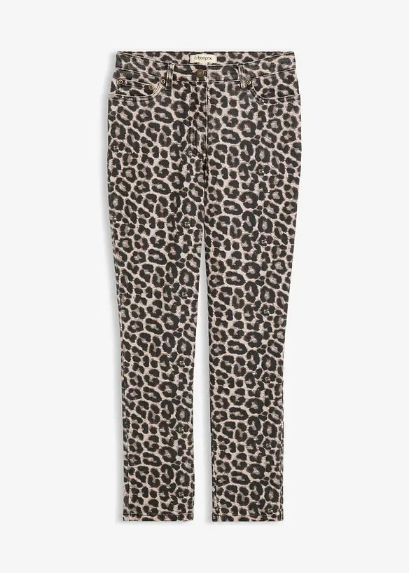 Pantaloni in twill di misto cotone elasticizzato, bonprix