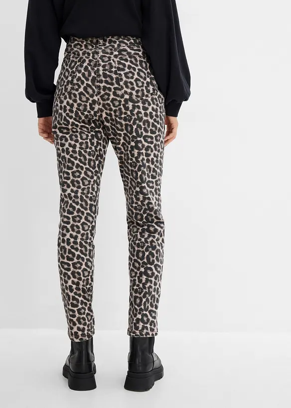 Pantaloni in twill di misto cotone elasticizzato, bonprix
