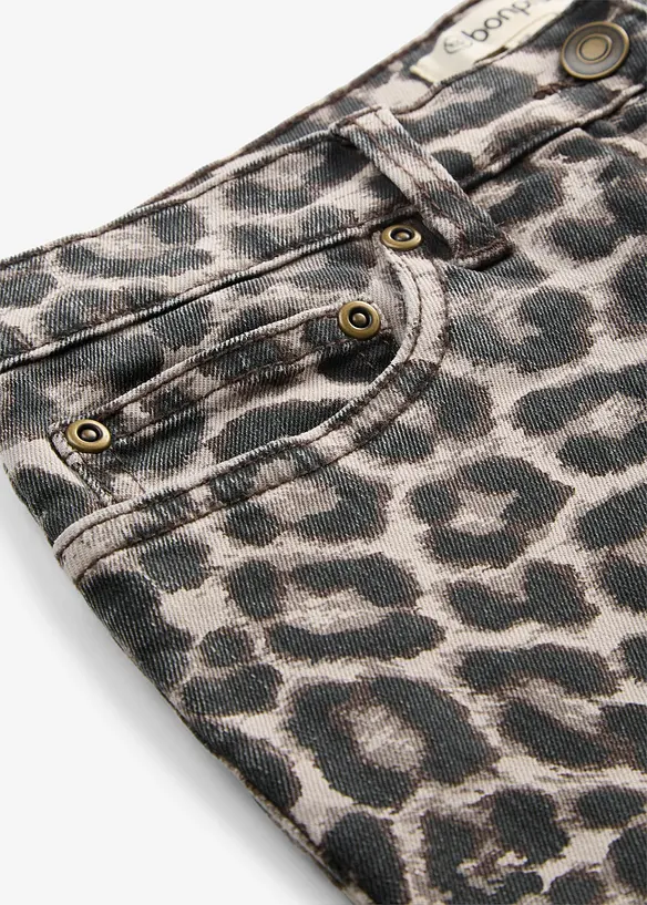 Pantaloni in twill di misto cotone elasticizzato, bonprix