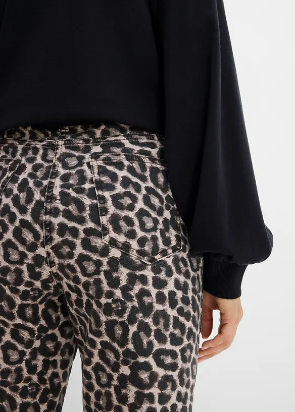 Pantaloni in twill di misto cotone elasticizzato, bonprix