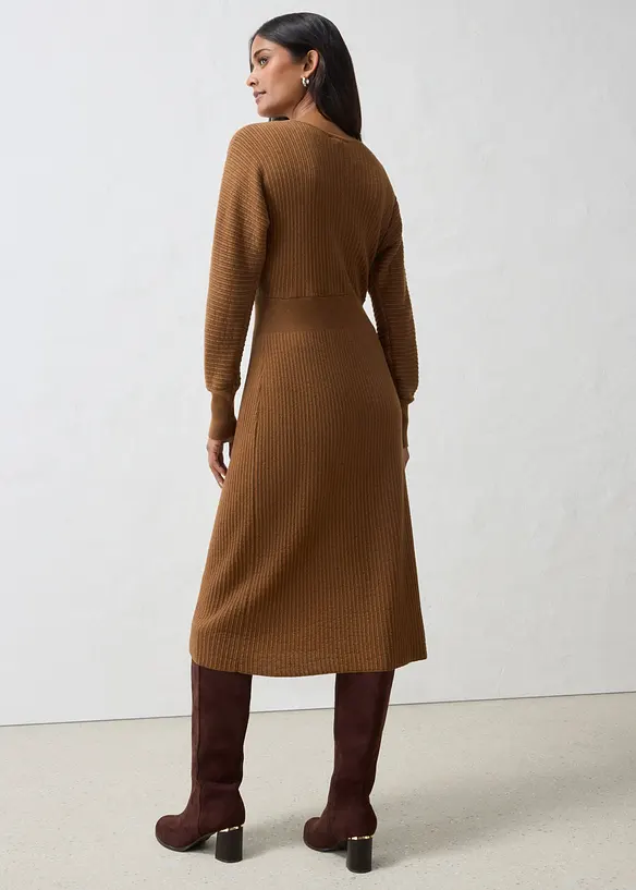Abito in maglia di misto lana morbido, bonprix