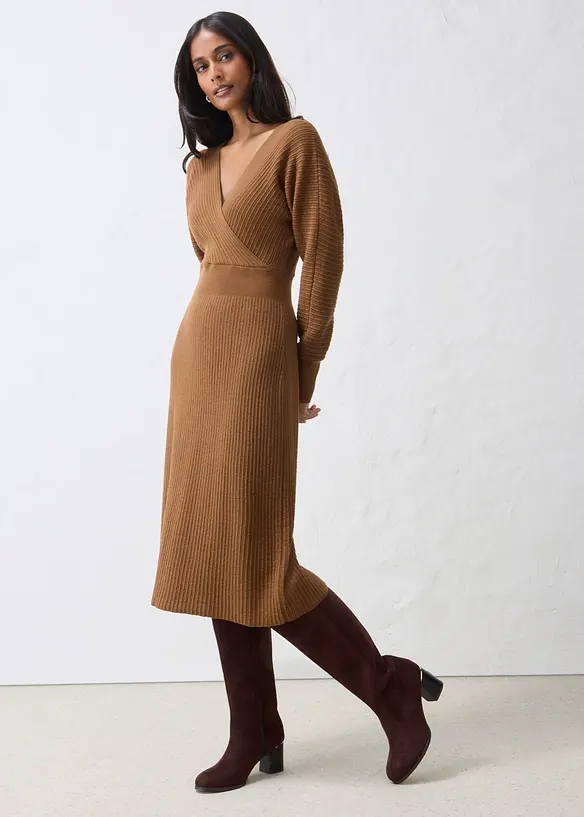 Abito in maglia di misto lana morbido, bonprix
