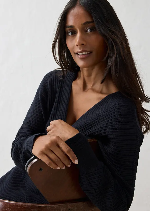 Abito in maglia di misto lana morbido, bonprix