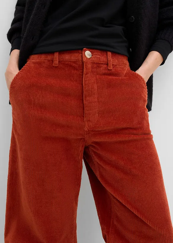Pantaloni in velluto a coste di misto cotone, bonprix