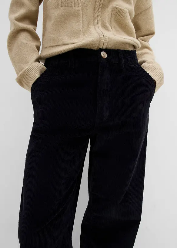 Pantaloni in velluto a coste di misto cotone, bonprix