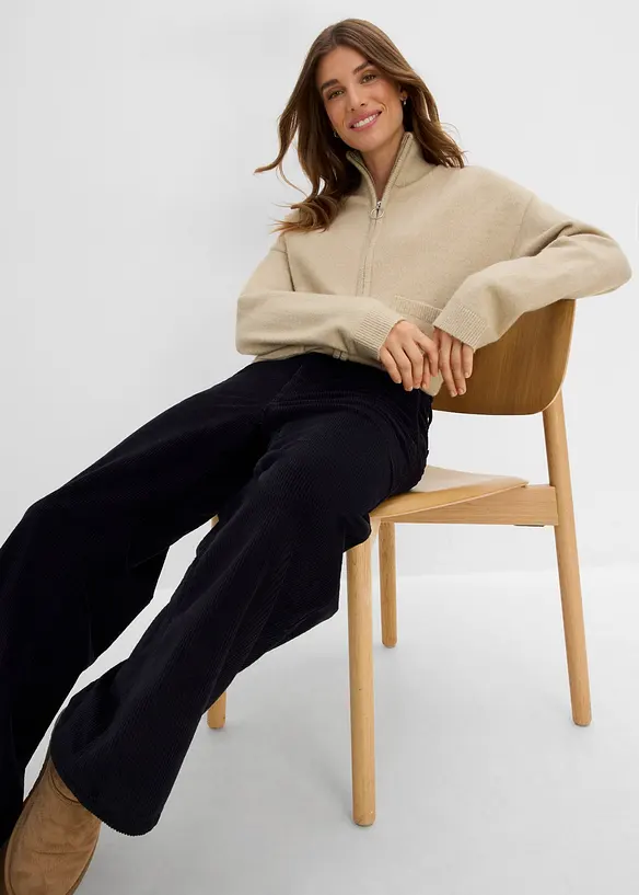 Pantaloni in velluto a coste di misto cotone, bonprix