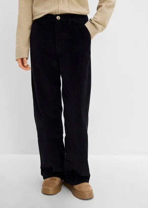 Pantaloni in velluto a coste di misto cotone, bonprix