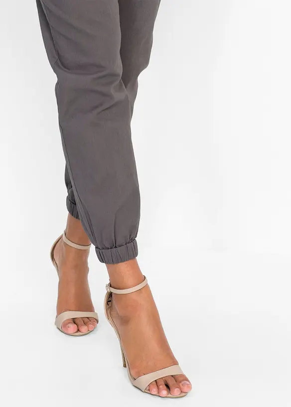 Pantaloni cropped in misto lino leggero, bonprix