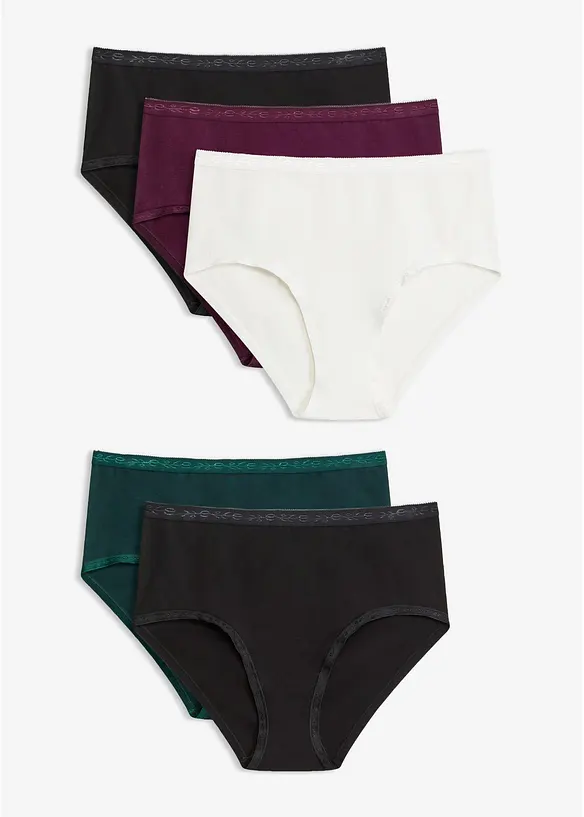 Slip alto (pacco da 5), bonprix