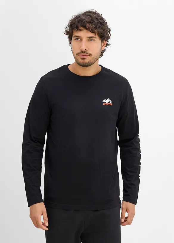 Maglia a maniche lunghe in puro cotone biologico, bonprix
