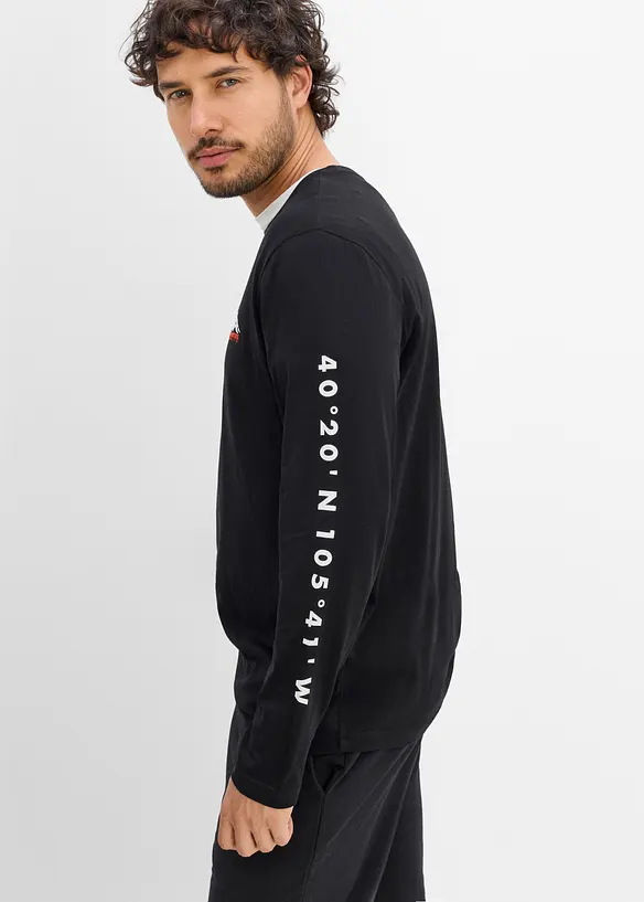Maglia a maniche lunghe in puro cotone biologico, bonprix