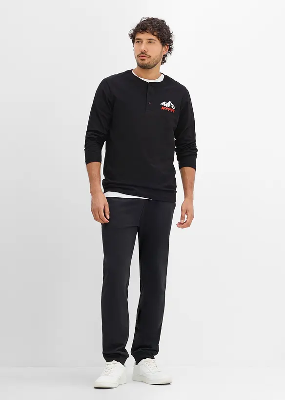 Maglia serafino in puro cotone biologico, bonprix