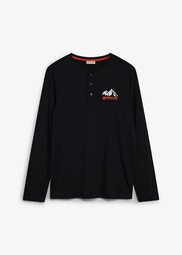 Maglia serafino in puro cotone biologico, bonprix