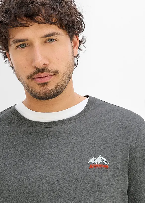Maglia a maniche lunghe in puro cotone biologico, bonprix