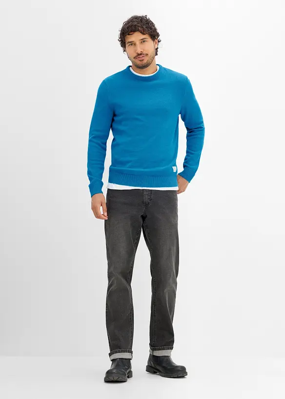 Maglione regular fit in filato fine, bonprix