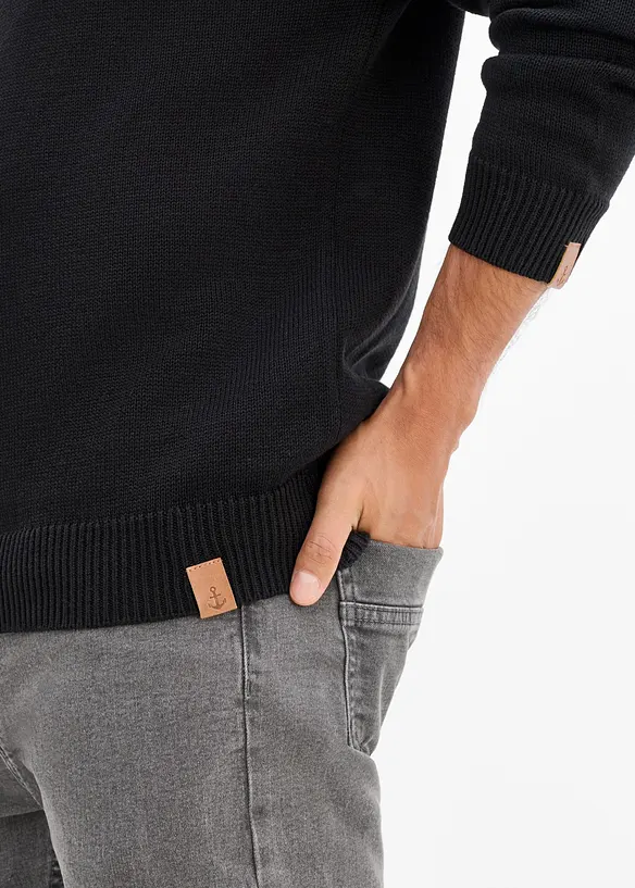 Maglione a filato fine con cotone, bonprix