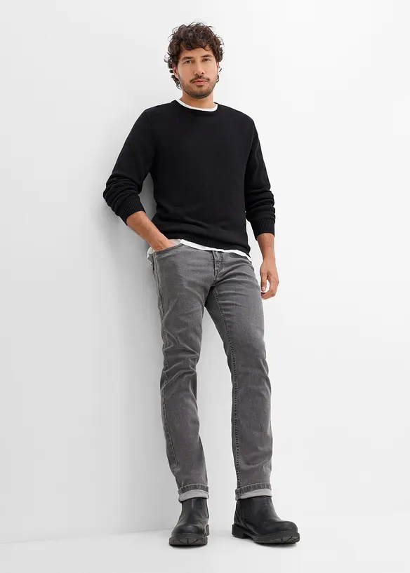 Maglione a filato fine con cotone, bonprix